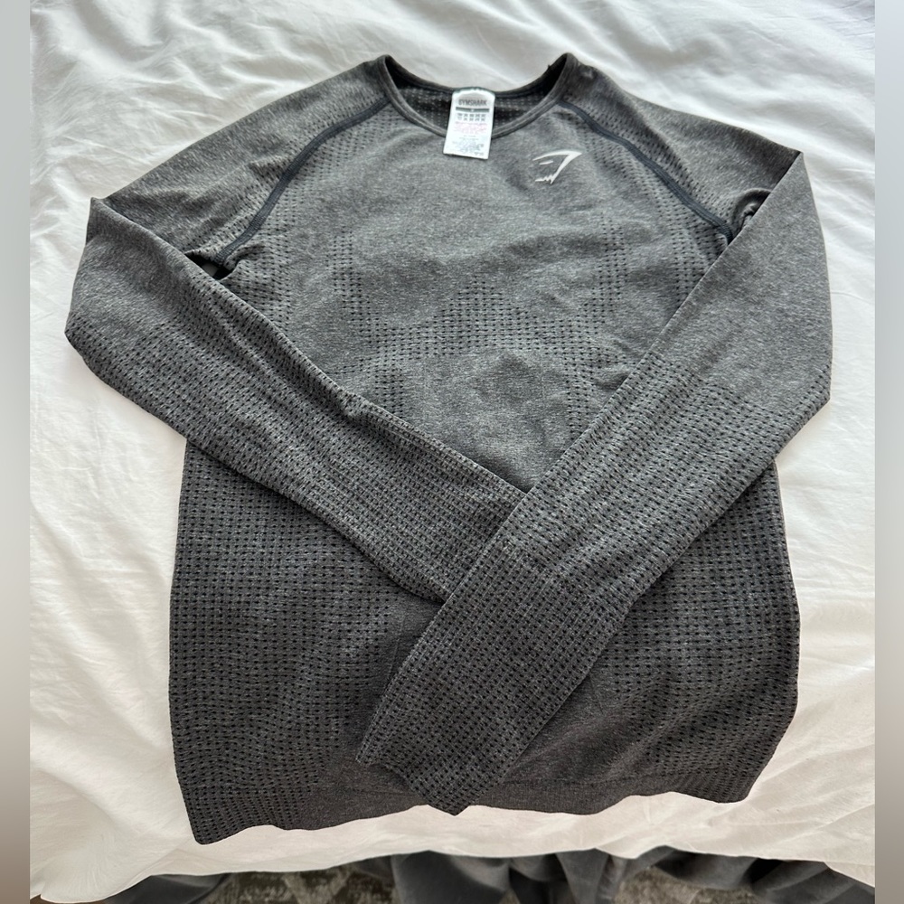 Grey Long Sleeve Gymshark Top